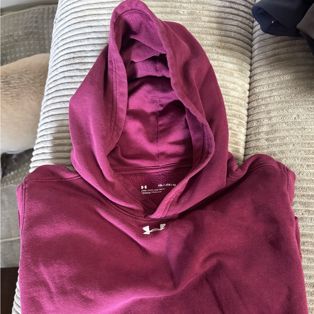 Under Armour Maroon Hoodie - Youth XL